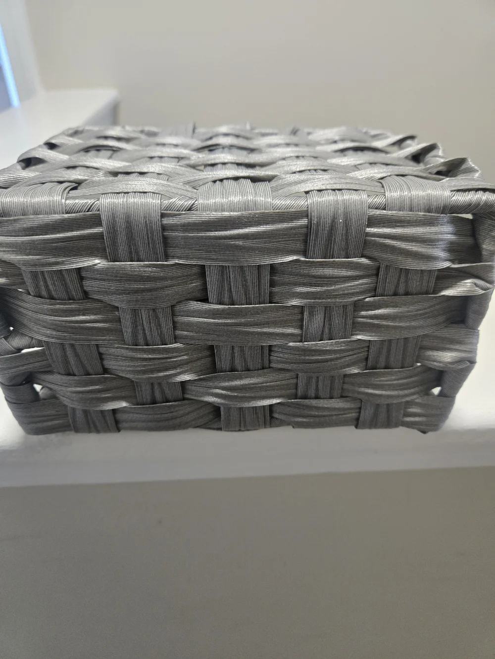 Rae Dunn Gray Woven Desk Organizer Baskets with Labels